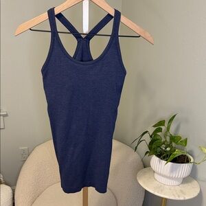 lululemon athletica Navy Ribbed Racerback Tank